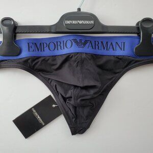 EMPORIO ARMANI Men's Thong Underwear - Medium - Micro Fiber - NWTS